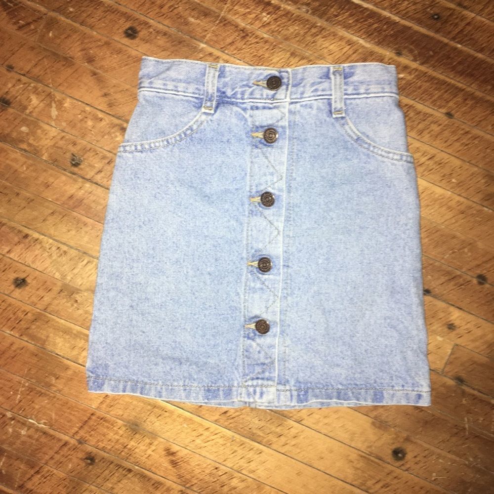 Vintage jean Lee button down Y2K miniskirt